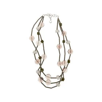 Emporio Armani Beads multi-yarn necklace Woman One Size