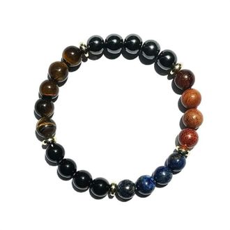 Generic Lazuli Tiger Eye Bracelet A Gemstone Jewelry That Is An Excellent For Family Or Loved Ones. Fashion Set (Gold, 12x9x1cm)