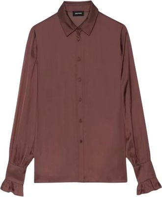 Zadig&Voltaire Dames, Blouses & Shirts, Bruin, Maat: XS