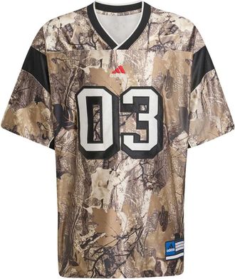adidas Jersey met camouflageprint - Bruin