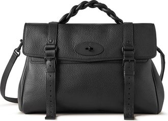 Mulberry Oversized Alexa Tonal Leather Satchel in Black at Nordstrom