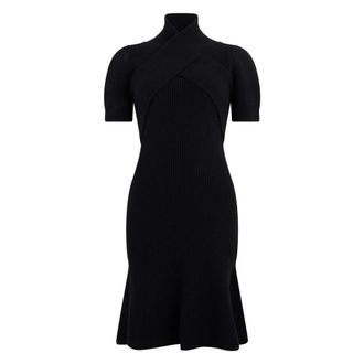 Patou Knitted Dresses, female, Black, Size: XS Knit Wool Midi Dress