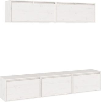 vidaXL Vidaxl - tv Cabinets 5 pcs White Solid Wood Pine