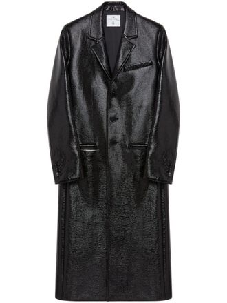 Courrèges single-breasted zipped tailored coat - Black