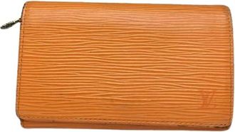 Louis Vuitton Pre-owned Lederen Portemonnee - Dames - Vintage Accessoires - Oranje - ONE Size - Leer - Vintage