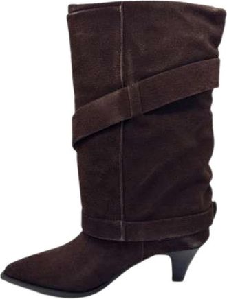 Jeannot Stivale Texano - Dames - Laarzen met Hak - Bruin - 36 EU - Su&egrave;de - Schoenen