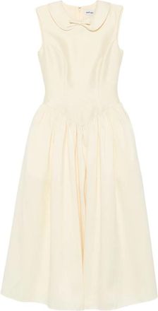 Self Portrait Bow-detail Pleated Midi Dress
