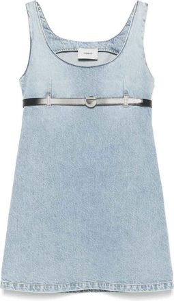 Coperni Belted Denim Mini Dress