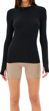 SPLITS59 Louise Ribbed Top In Black
