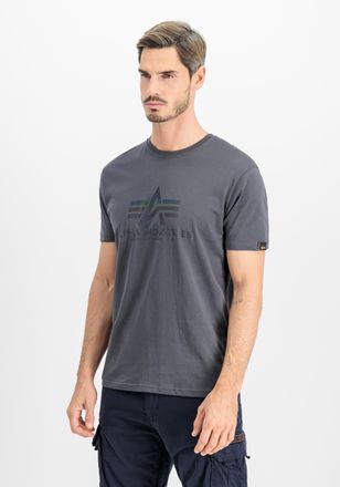 Alpha Industries T-Shirt ALPHA INDUSTRIES Basic T-Shirt BL Rainbow Ref., Herren, Gr. XXL, grau (grauschwarz), Obermaterial: 100% Baumwolle, Shirts T-Shirt