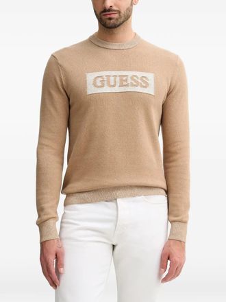 Guess Co Trui met logodetail - Beige