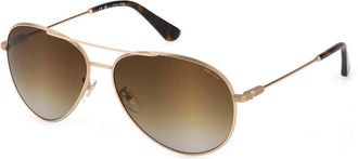 Police SPLL11 OCTANE 8 0H34 Mens Sunglasses Gold Size 62