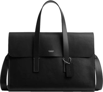 Coach Black Flatiron Leather Portfolio