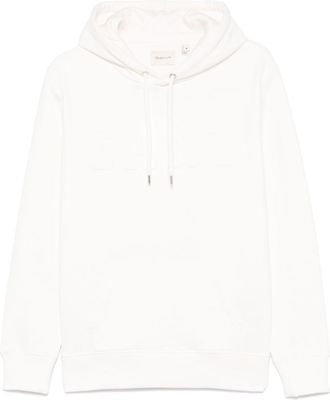 GANT Hoodie met logo-reliëf - Wit