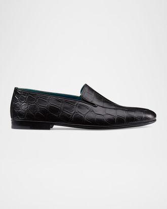 Stefano Ricci Men & apos;s Crocodile Leather Loafers