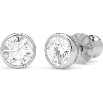 Melinda Maria Baroness Cubic Zirconia Stud Earrings in Silver-White at Nordstrom