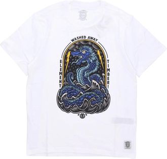 Element T-Shirts, male, White, Size: L Deep Tee Timber Optic White T-shirt