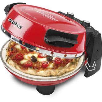G3Ferrari G10032 Pizzeria Snack Napoletana Forno Pizza Plus Evo, Doppia Pietra Refrattaria, Diametro 31 cm, 1200 w, Palette e ricettario inclusi, Rosso - G3