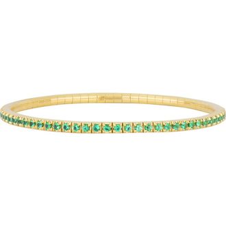 Bony Levy El Mar Emerald Stretch Bracelet in 18K Yellow Gold at Nordstrom, Size Medium