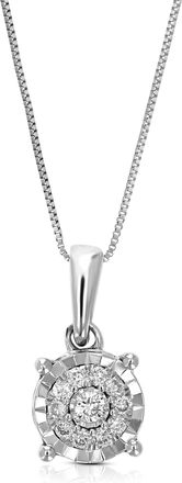 Vir Jewels 1/12 cttw Lab Grown Diamond Composite Pendant Necklace in Sterling Silver with Chain For Women