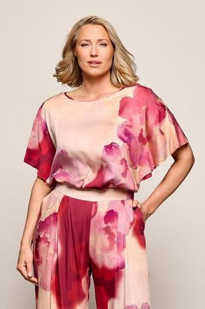 Mart Visser Abigail Print Top Roze Maxi