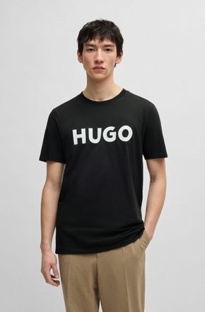 HUGO BOSS T-Shirt HUGO Dulivio, Herren, Gr. XXL, schwarz002, Single Jersey, Obermaterial: 100% Baumwolle, unifarben, regular fit normal, Rundhals, abgesteppte K