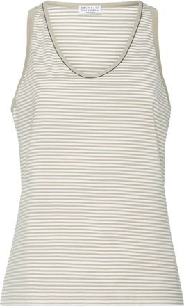 Brunello Cucinelli Top a righe - Toni neutri