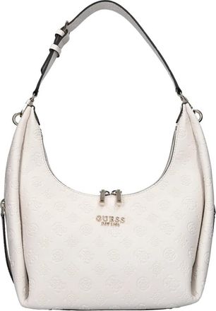 Guess Phoebe Hobo Schoudertas - Dames - Schoudertassen - Beige - ONE Size - Leer - Tassen