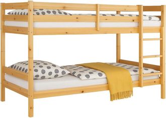 Home Heavenly Home Heavenly Litera Martu - Madera Maciza De Pino, Convertible En 2 Camas Individuales, Escalera Reversible, Dise&ntilde;o Juvenil, P Color : Madera Natural