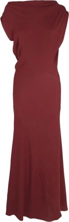 Cortana Najwa- kersen zijden jurk - Dames - Maxi kleedjes - Rood - 2XS - Kleedjes
