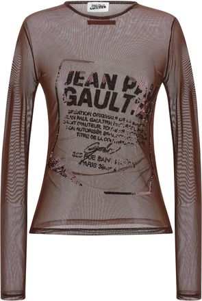 Jean Paul Gaultier the Burgundy Embroidered Top