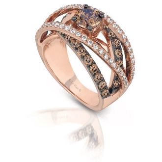 Le Vian Ladies Euphoria Chocolate Rings set in 14K Strawberry Gold