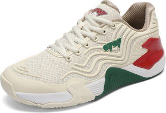 Generic Women Stylish Casual Commute Fitness Sports Shoes - Comfortable Anti-Slip Training Competition Sneakers for Badminton (Beige,7.5)