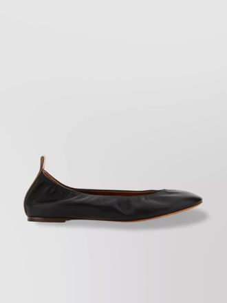 Lanvin round-toe leather ballet flats