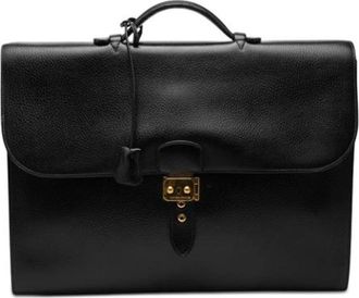 Herm&egrave;s Vintage, unisex, Zwart, ONE Size, Leer, Pre-owned Sac a Depeches