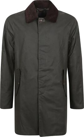 Barbour x Baracuta corduroy-collar coat - Green