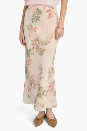 Favorite Daughter The Favorite Skirt In Light Peach Rose