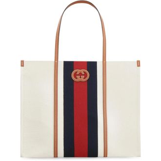 Gucci Shopping Bags, female, Multicolor, ONE SIZE, Canvas Web Interlocking G Tote Bag