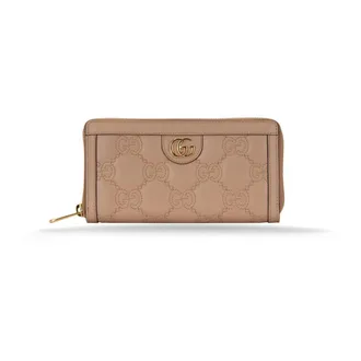 Gucci Wallets & Cardholders, female, Pink, Size: ONE SIZE GG Marmont Quilted Long Wallet