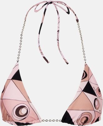 Pucci Top de bikini Occhi estampado