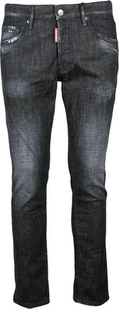 Dsquared2 Black Cotton-Blend Skater Jeans