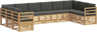 vidaXL Conjunto De Sof&aacute;s De Exterior 10 Uds. Blanco Y Antracita Vidaxl