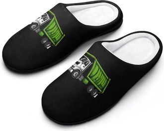 Generic Garbage Truck Mens Slippers Memory Foam Winter Warm Sandals Slip On House Shoes Size 7-14