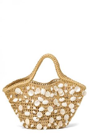 L*Space Alba Crochet Raffia Tote in Cream/Natural at Nordstrom