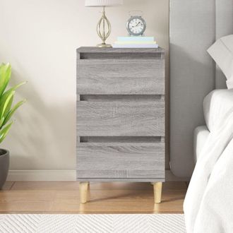 vidaXL Bedside Cabinet Grey Sonoma 40x35x70 cm Engineered Wood Vidaxl