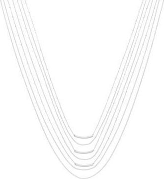 Olivia Welles Multilayered Chain Necklace in Silver at Nordstrom Rack