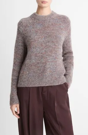 Vince Marled Crewneck Sweater in Cognac Combo at Nordstrom Rack, Size Xx-Small
