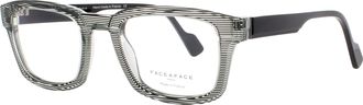 Face &agrave; Face Optical Glasses TRANSPARENT STRIPED GREEN HORIZONTAL