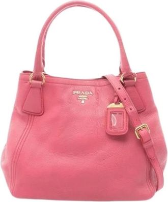 Prada Pre-owned Handbags, female, Pink, Size: ONE SIZE Pre-owned Vintage Handbag