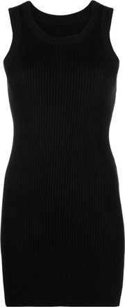 sacai cotton-silk bodycon mini dress - women - Cotton/Silk - 2 - Black